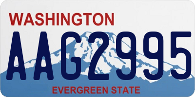 WA license plate AAG2995