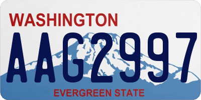 WA license plate AAG2997