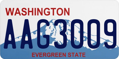 WA license plate AAG3009