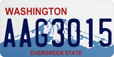 WA license plate AAG3015