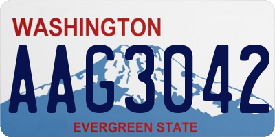 WA license plate AAG3042
