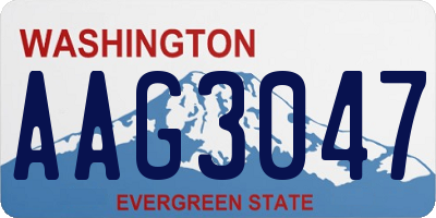 WA license plate AAG3047