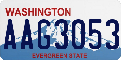 WA license plate AAG3053