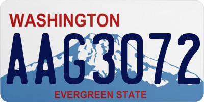 WA license plate AAG3072