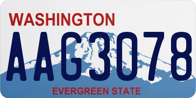 WA license plate AAG3078