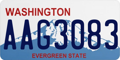WA license plate AAG3083