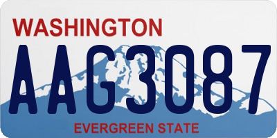 WA license plate AAG3087