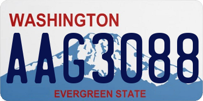 WA license plate AAG3088