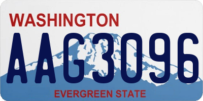 WA license plate AAG3096