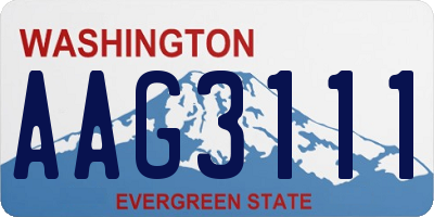 WA license plate AAG3111