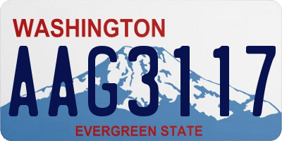 WA license plate AAG3117