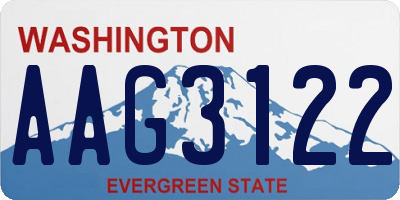 WA license plate AAG3122