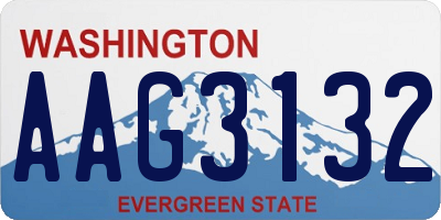 WA license plate AAG3132