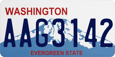 WA license plate AAG3142