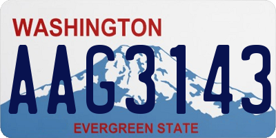 WA license plate AAG3143