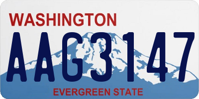 WA license plate AAG3147