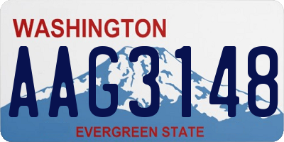 WA license plate AAG3148
