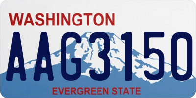 WA license plate AAG3150