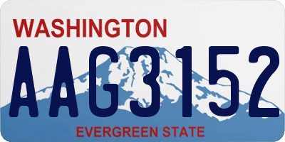 WA license plate AAG3152