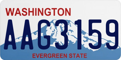 WA license plate AAG3159