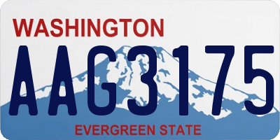 WA license plate AAG3175