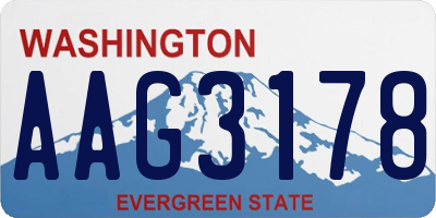 WA license plate AAG3178