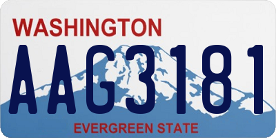 WA license plate AAG3181