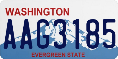 WA license plate AAG3185