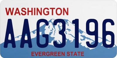 WA license plate AAG3196