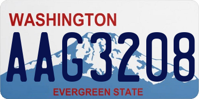 WA license plate AAG3208