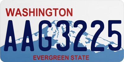 WA license plate AAG3225