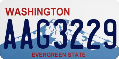 WA license plate AAG3229