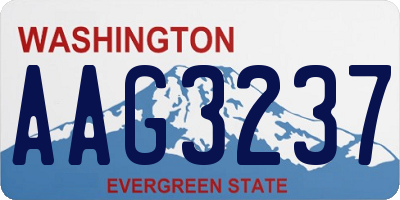 WA license plate AAG3237