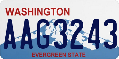 WA license plate AAG3243
