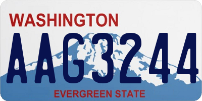WA license plate AAG3244