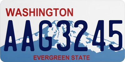 WA license plate AAG3245