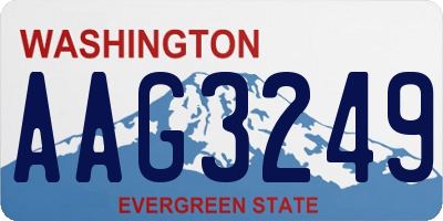 WA license plate AAG3249
