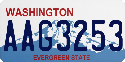 WA license plate AAG3253