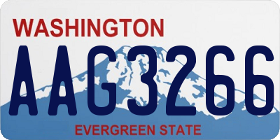 WA license plate AAG3266