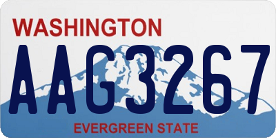 WA license plate AAG3267
