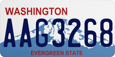 WA license plate AAG3268