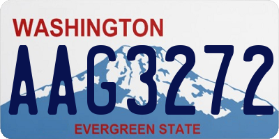 WA license plate AAG3272