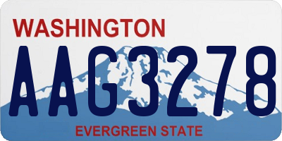 WA license plate AAG3278