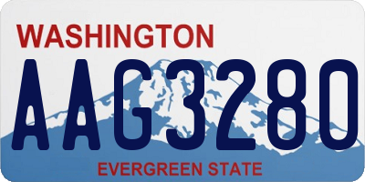 WA license plate AAG3280