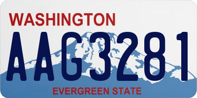 WA license plate AAG3281