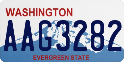 WA license plate AAG3282