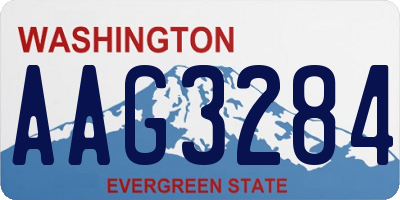 WA license plate AAG3284