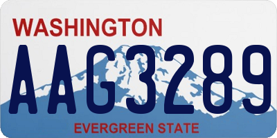 WA license plate AAG3289