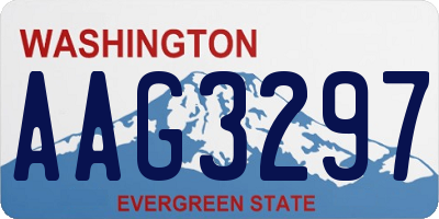 WA license plate AAG3297