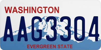 WA license plate AAG3304
